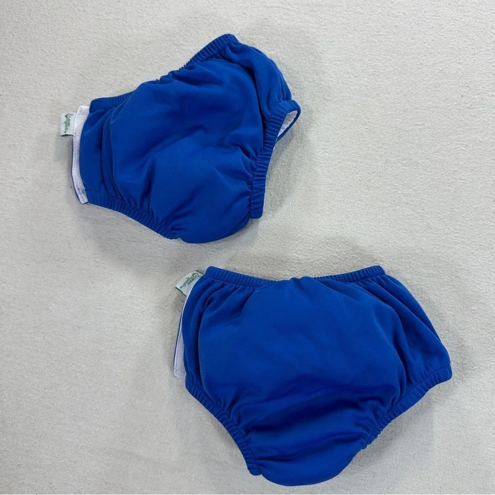 2 - Green Sprouts Vibrant Royal Blue Kids Swim Diaper Sz 12M